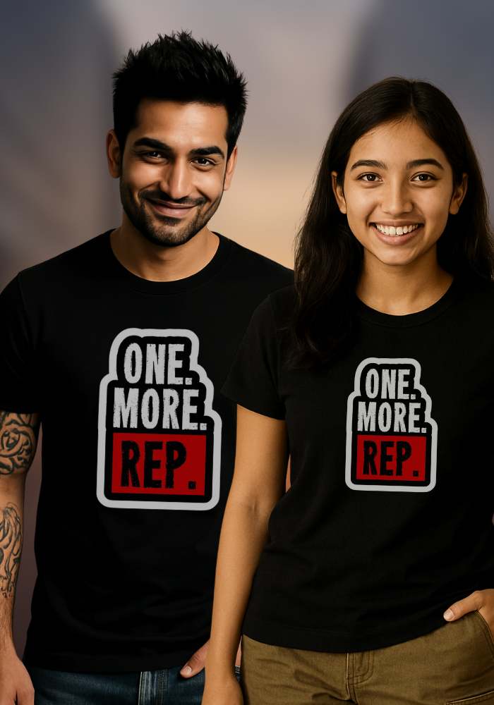 One More rep - Gym regular fit tshirt for men and women