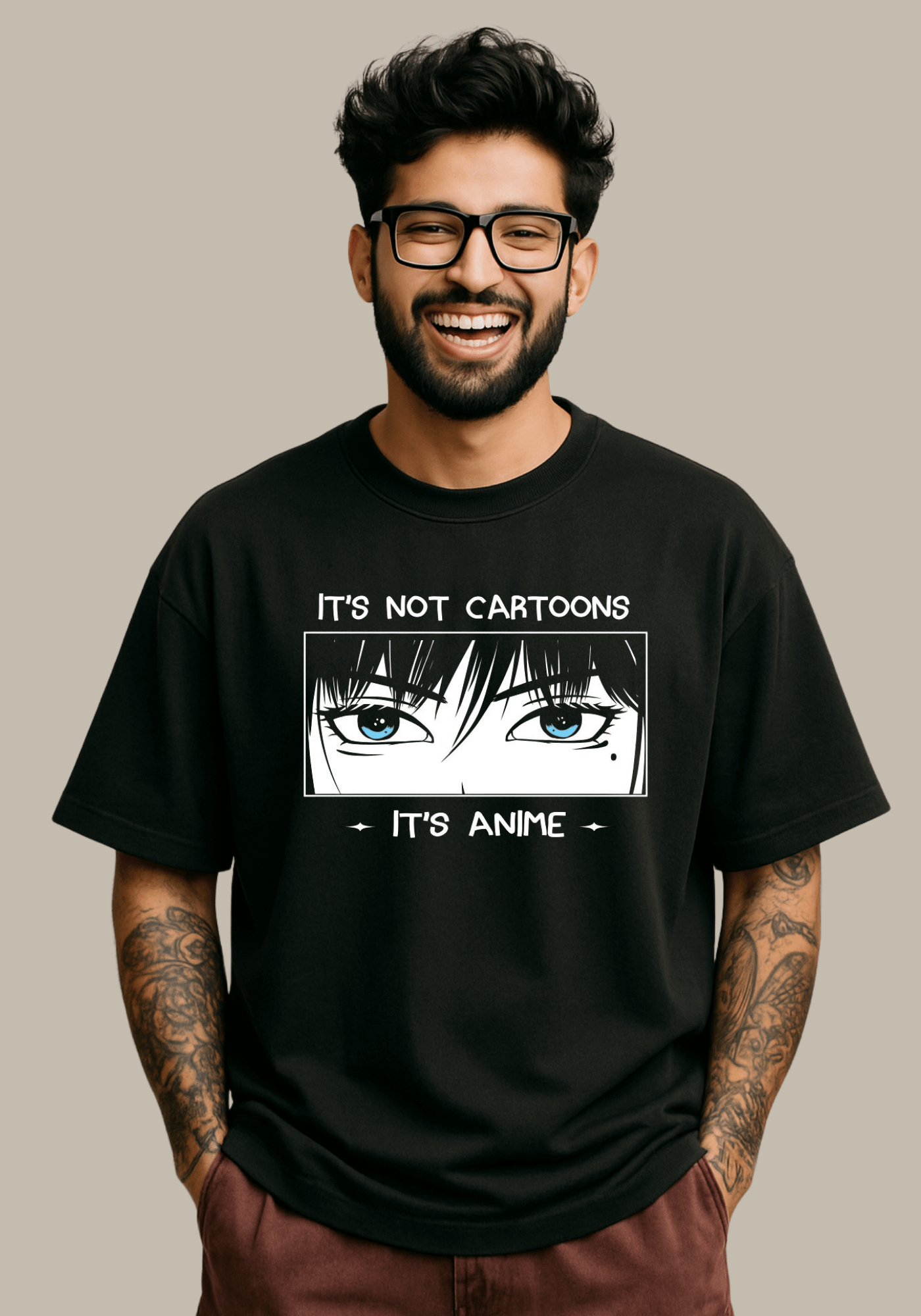 "It's anime" Oversized drop shoulder t-shirt