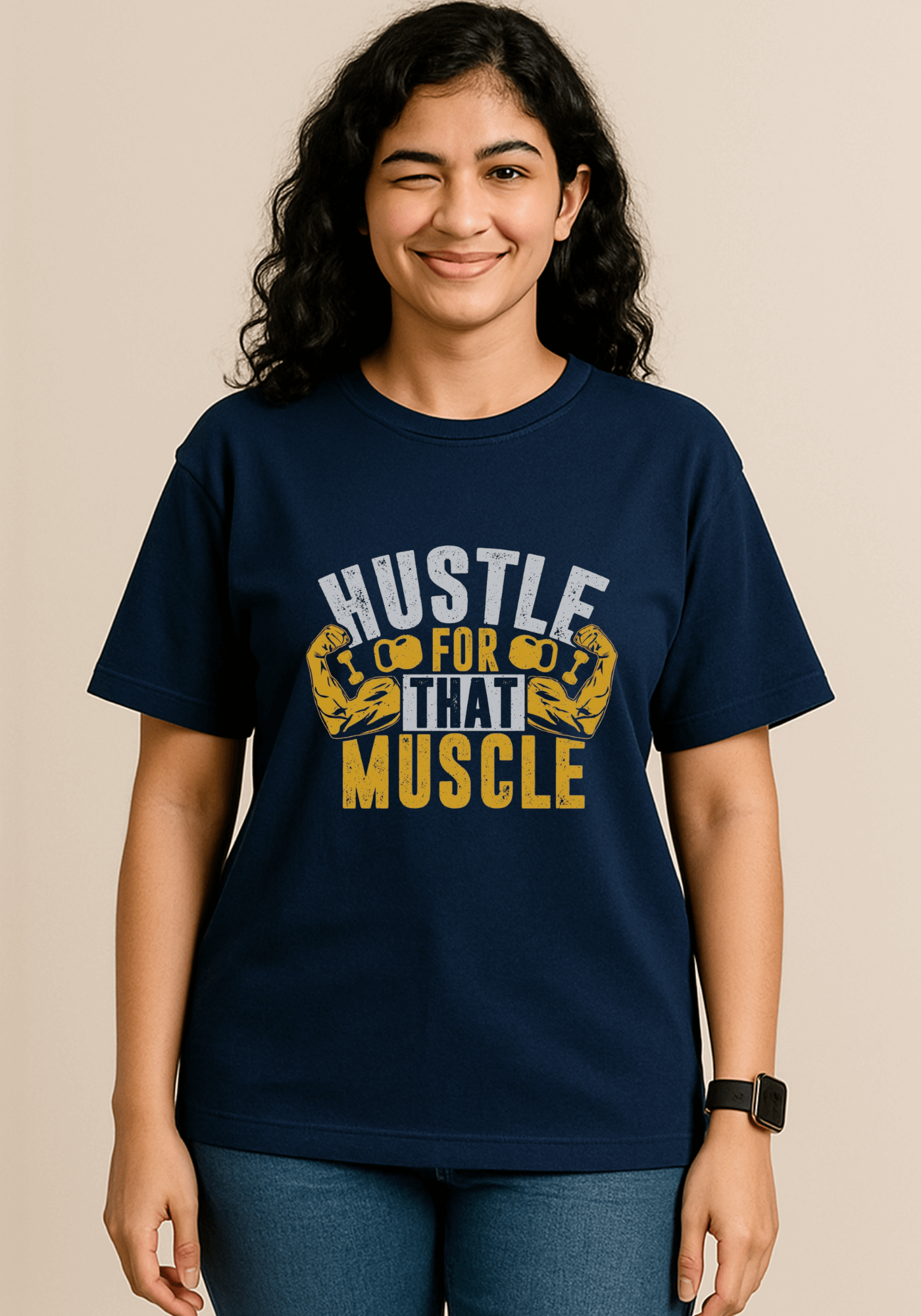 Hustle for the muscle Oversized drop shoulder t-shirt