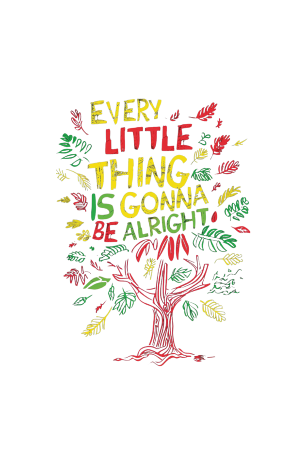 Oversized Terry Cotton T-Shirt for Men and Women - Everything Will Be All right