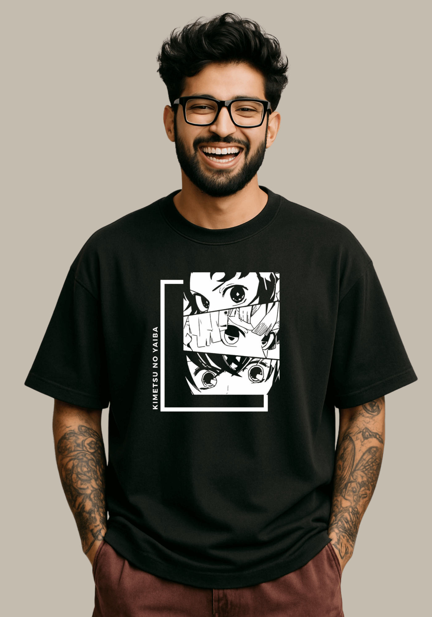 Demon slayer oversized drop shoulder t-shirt
