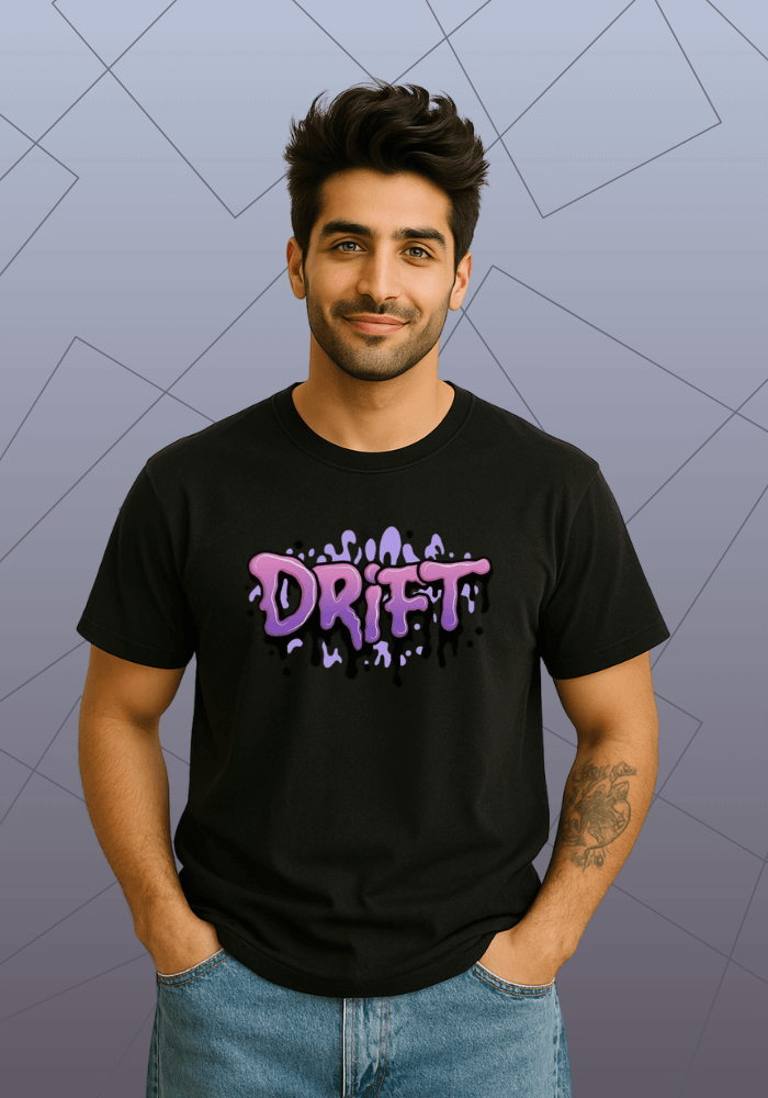 Premium Honeycomb Cotton T-shirt – Drift Street Style Graphic