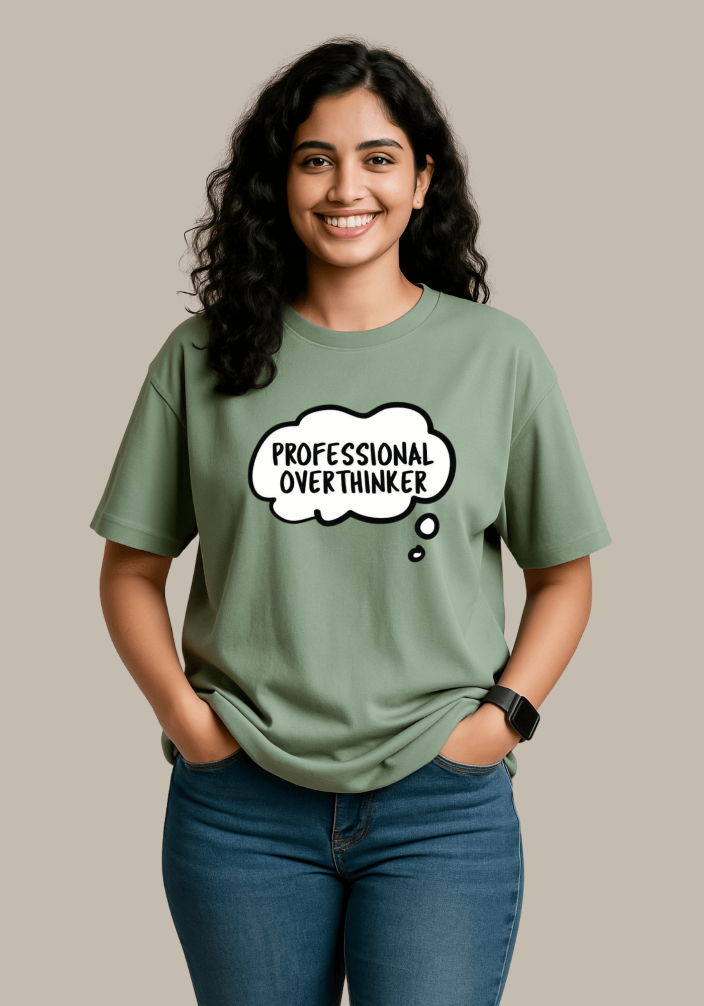 Professional Overthinker Oversized Drop Shoulder T-Shirt
