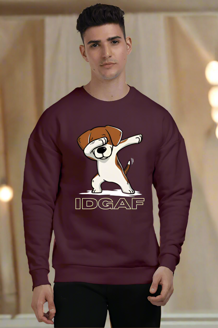 IDGAF Oversized Sweatshirt for Dog Lovers