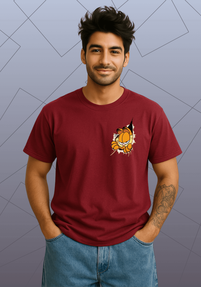 Premium Honeycomb Cotton Regular Fit Garfield Pocket