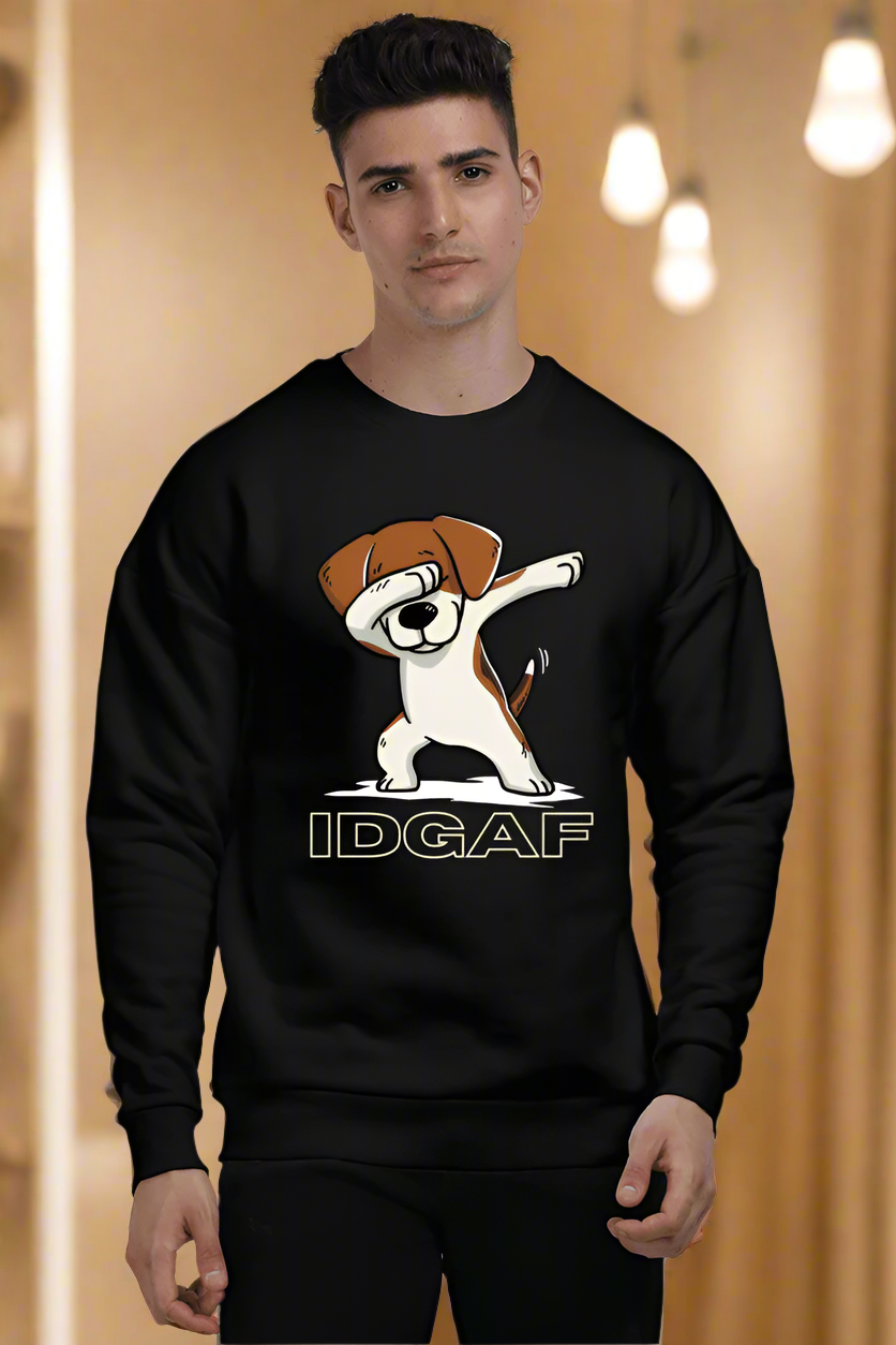 IDGAF Oversized Sweatshirt for Dog Lovers