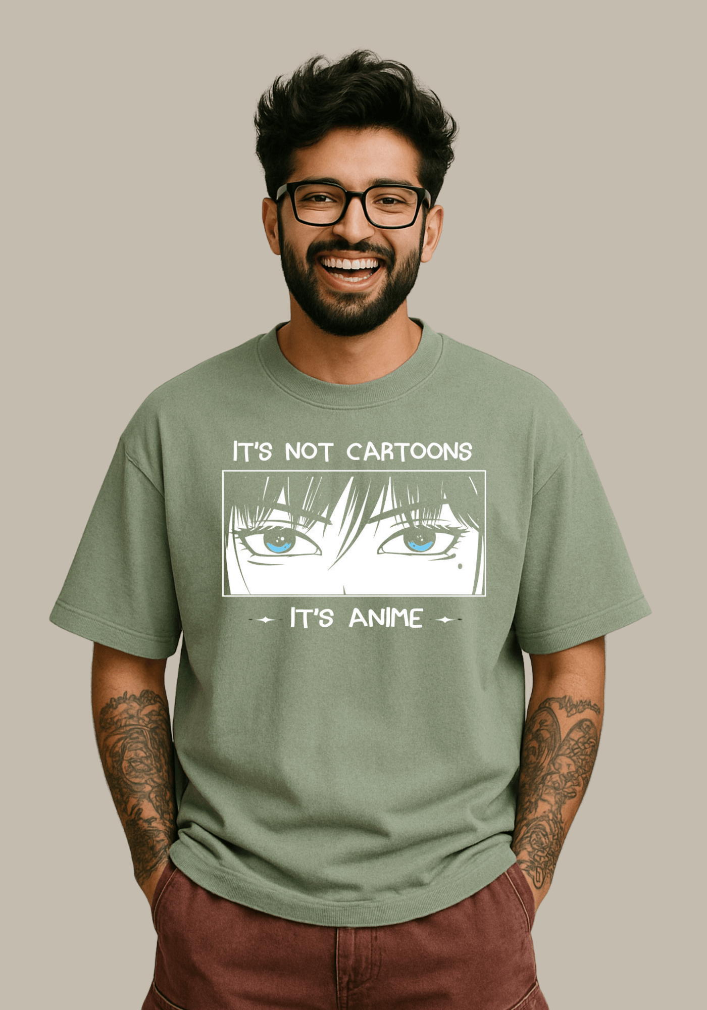 "It's anime" Oversized drop shoulder t-shirt