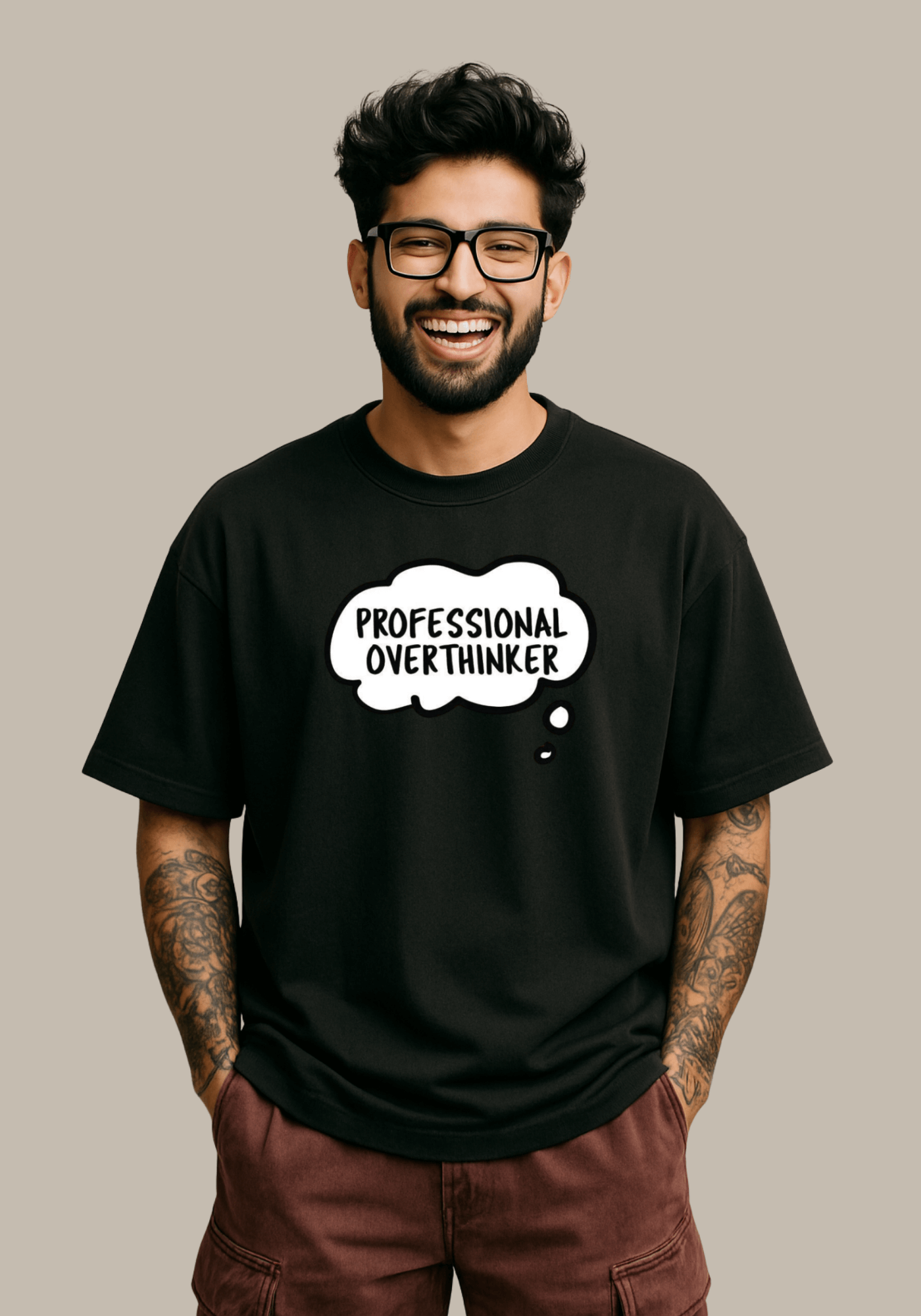 Professional Overthinker Oversized Drop Shoulder T-Shirt