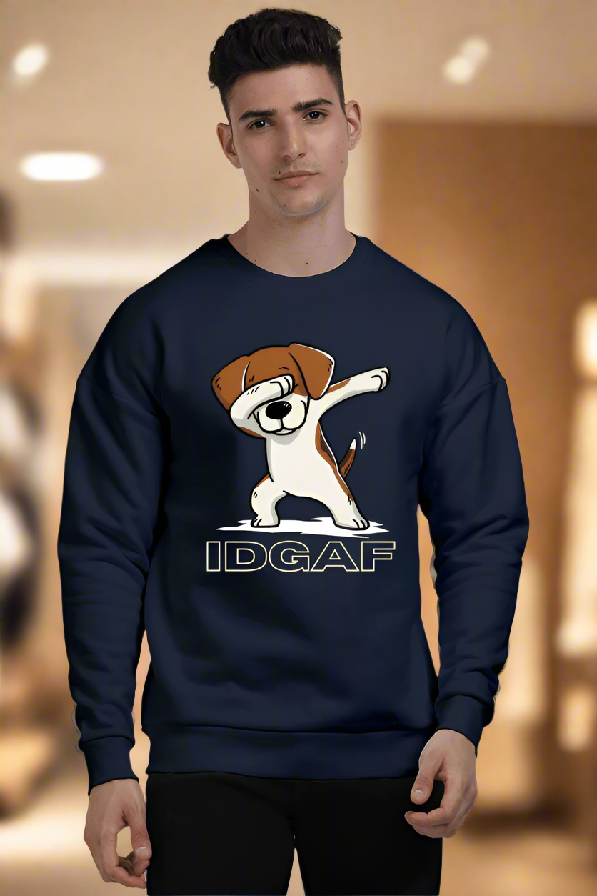 IDGAF Oversized Sweatshirt for Dog Lovers
