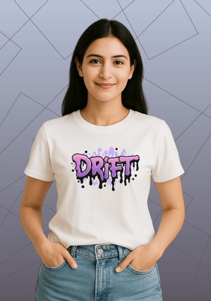Premium Honeycomb Cotton T-shirt – Drift Street Style Graphic