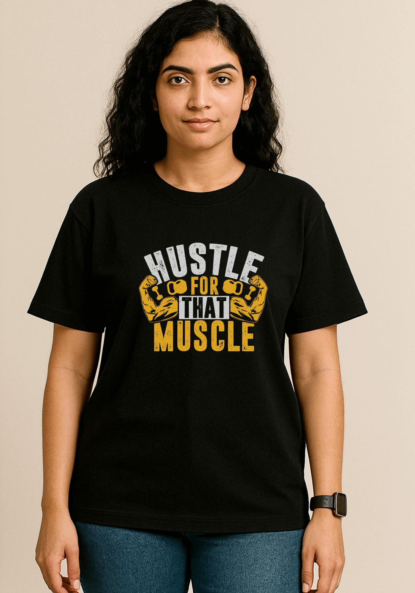 Hustle for the muscle Oversized drop shoulder t-shirt