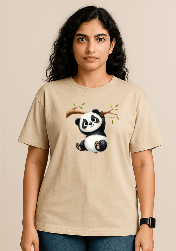 Playful Panda Oversized Drop Shoulder t-shirt for men and women