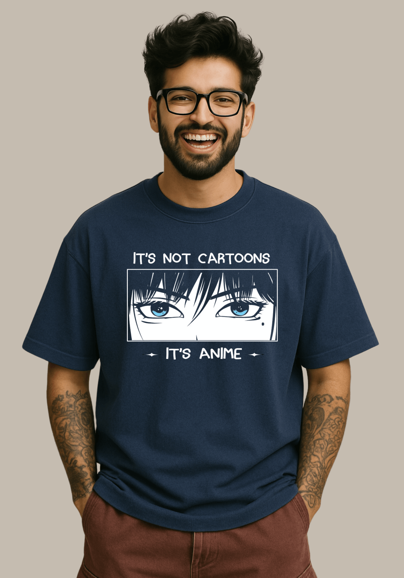 "It's anime" Oversized drop shoulder t-shirt