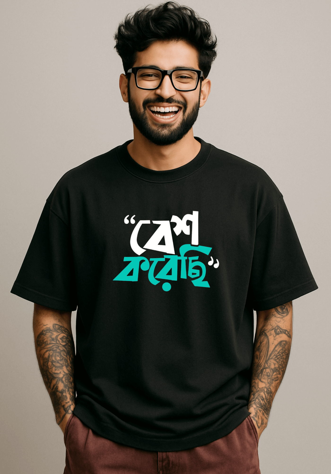 "Besh korechi" Oversized drop shoulder t-shirt
