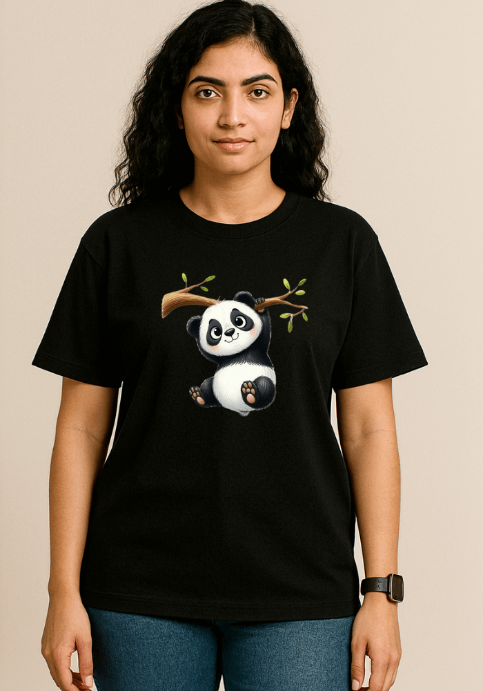 Playful Panda Oversized Drop Shoulder t-shirt for men and women