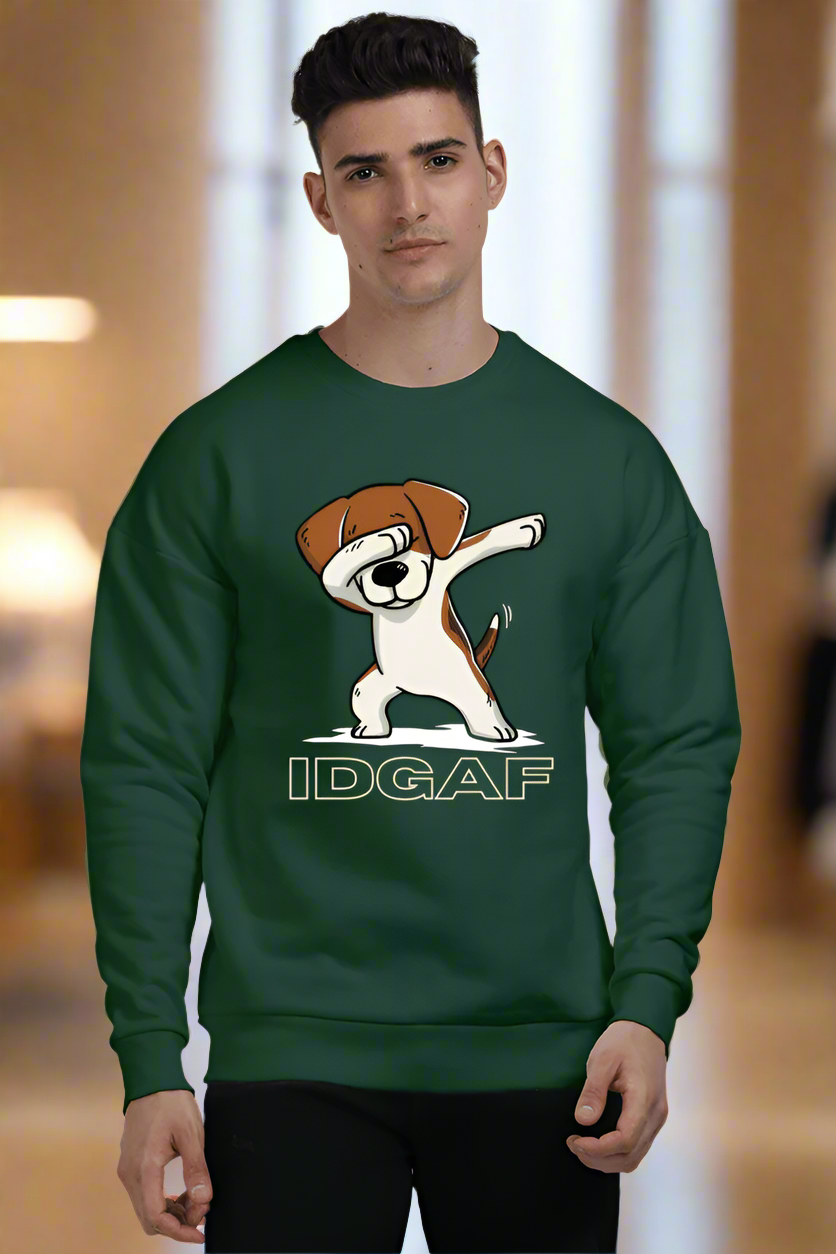 IDGAF Oversized Sweatshirt for Dog Lovers