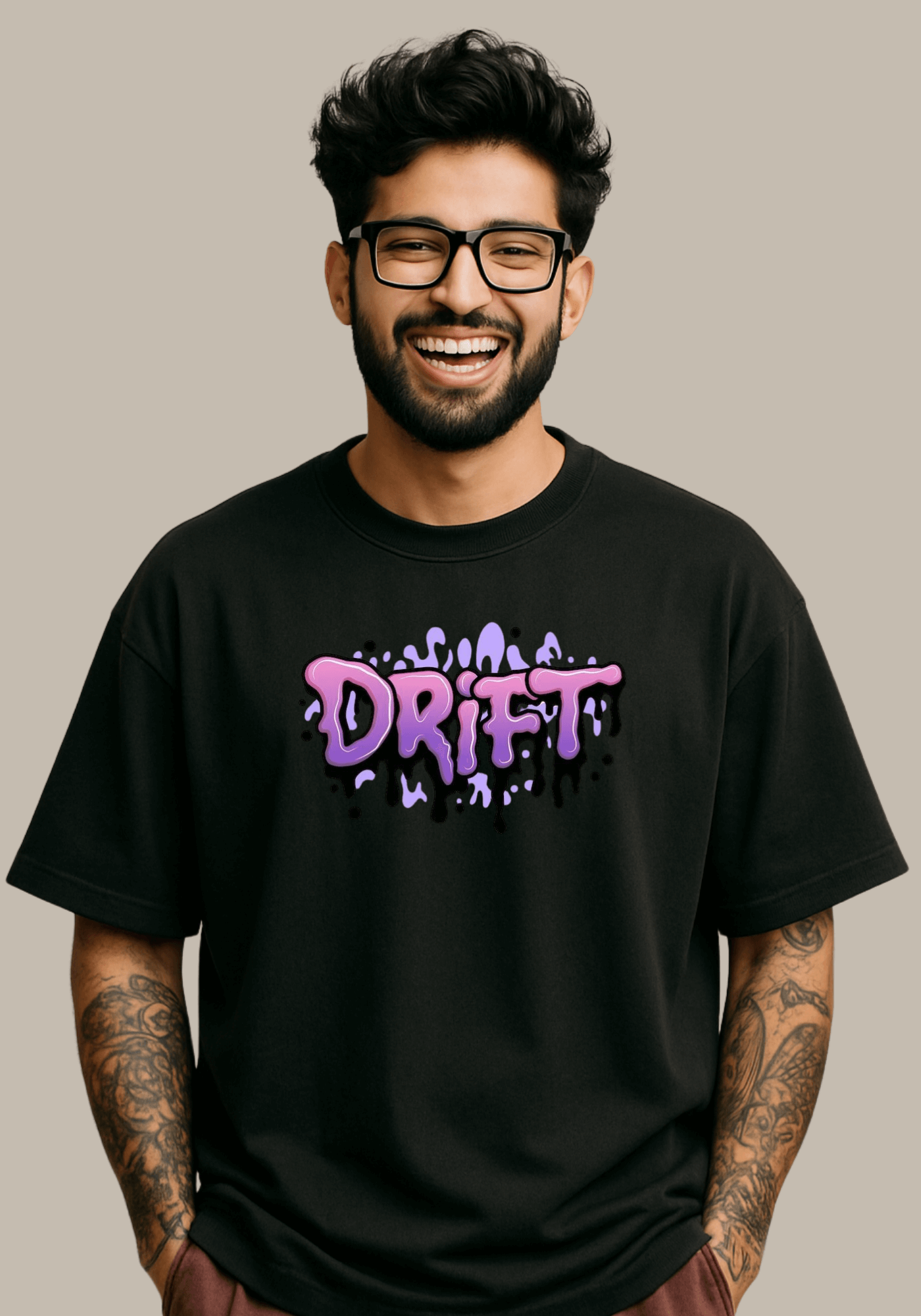 DRIFT Drop‑Shoulder Oversized Tee — Navy Edition