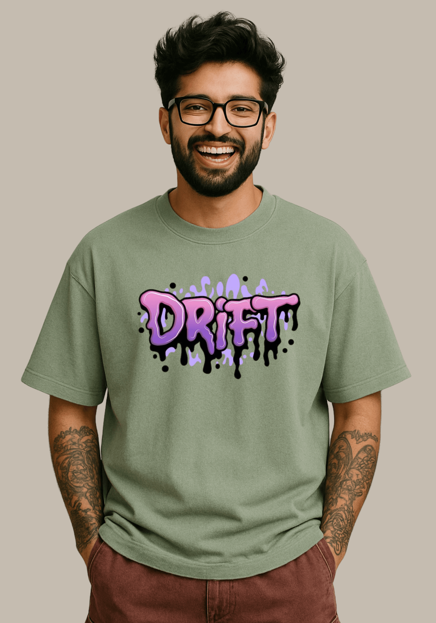 DRIFT Drop‑Shoulder Oversized Tee — Navy Edition
