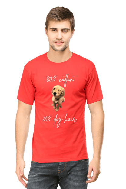 Plain Round Neck T-Shirt – Dog Hair Quote