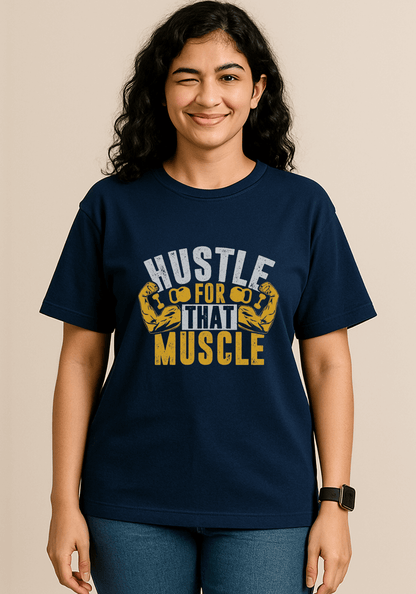 Hustle for the muscle Oversized drop shoulder t-shirt