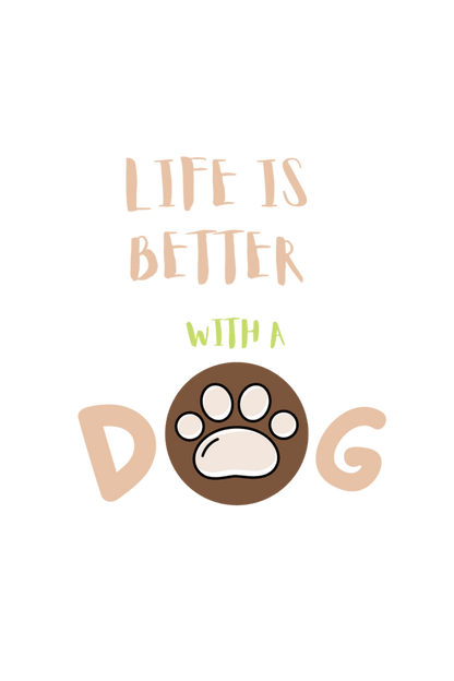 Unisex Supima T-Shirt – Life is Better with a Dog