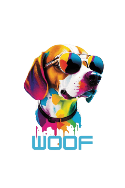 Women's Dog Face Print Crop Hoodie