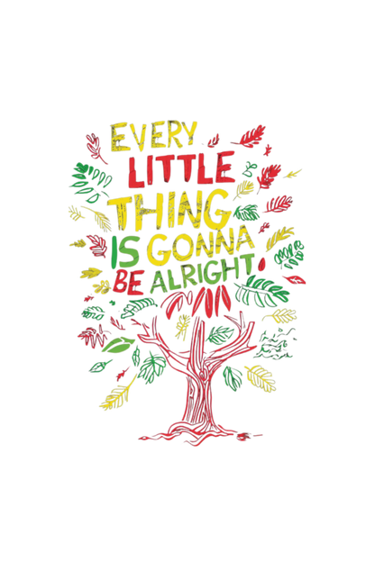Oversized Terry Cotton T-Shirt for Men and Women - Everything Will Be All right