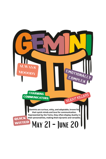 Oversized Terry Cotton T-Shirt for Men and Women - Gemini Edition