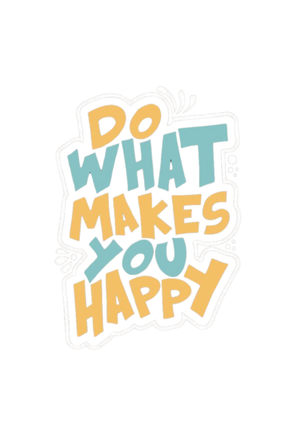 Oversized Terry Cotton T-Shirt for Men and Women - Do What Makes you happy