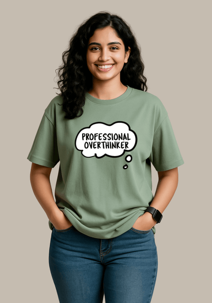 Professional Overthinker Oversized Drop Shoulder T-Shirt