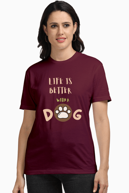 Unisex Supima T-Shirt – Life is Better with a Dog