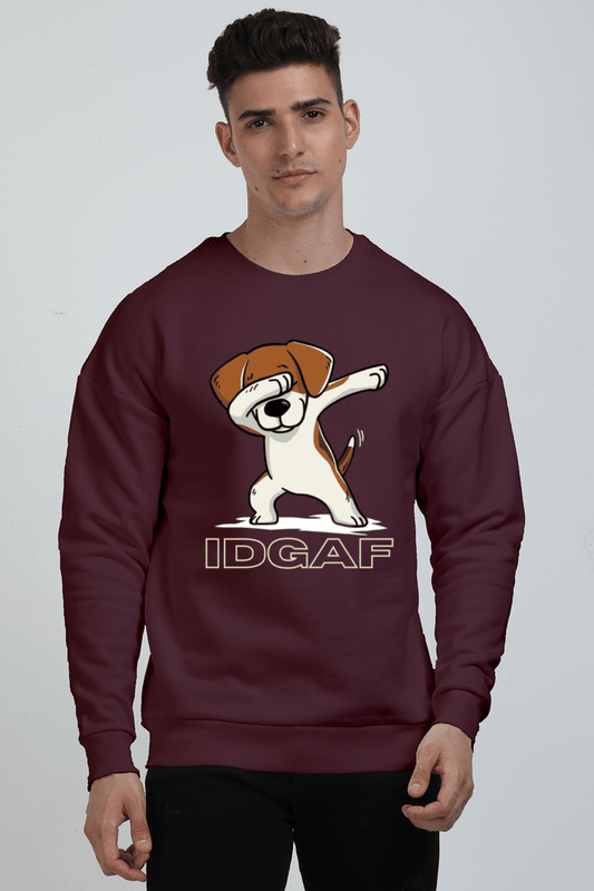 IDGAF Oversized Sweatshirt for Dog Lovers