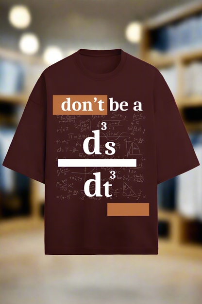 maroon red cotton oversized t-shirt for men and women with classy science graphic
