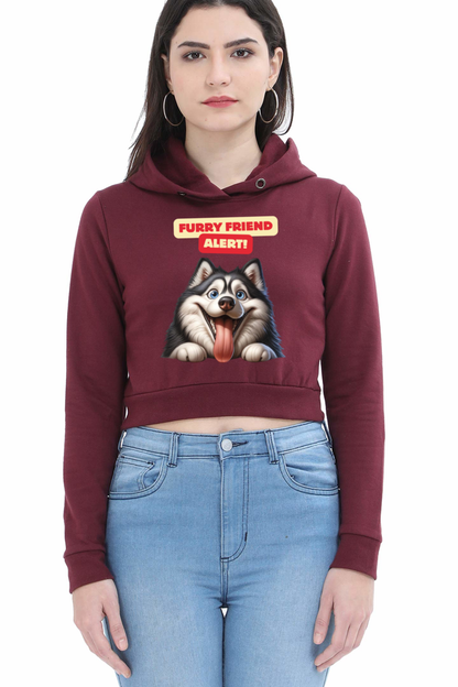 Furry Friend Crop Hoodie – For Dog Lovers