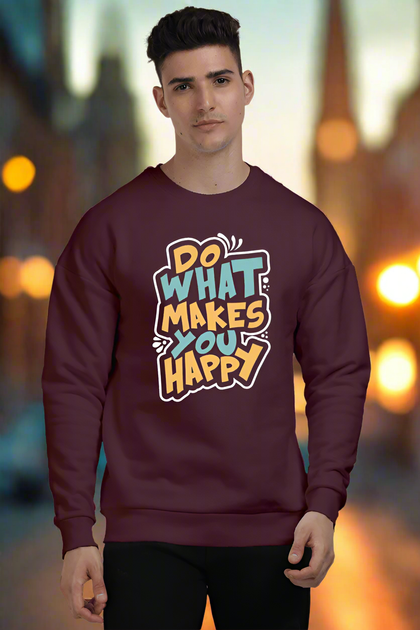 Do What Makes You Happy Oversized Sweatshirt
