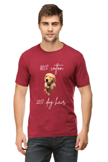 Plain Round Neck T-Shirt – Dog Hair Quote