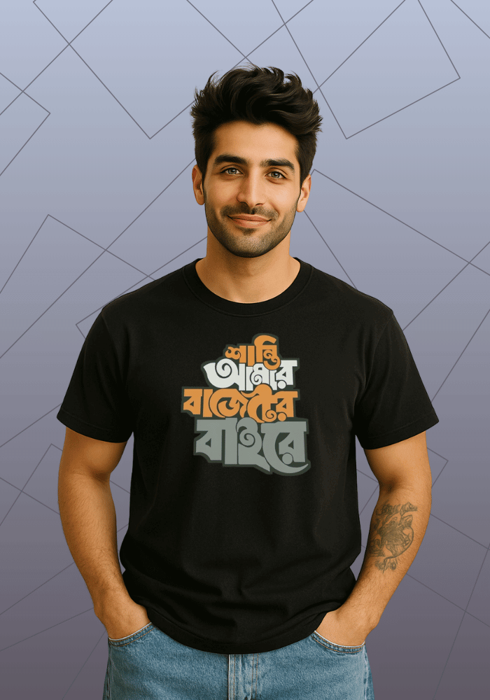 Premium Honeycomb Cotton T-shirt – Shanti Amar Budget Er Baire