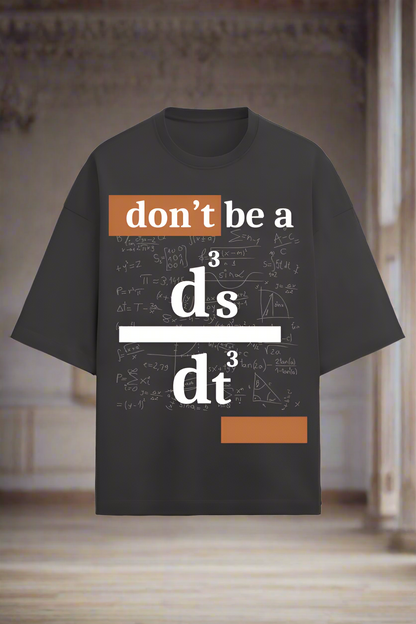 Oversized Terry Cotton T-shirt for men and women - Tricky Science equation