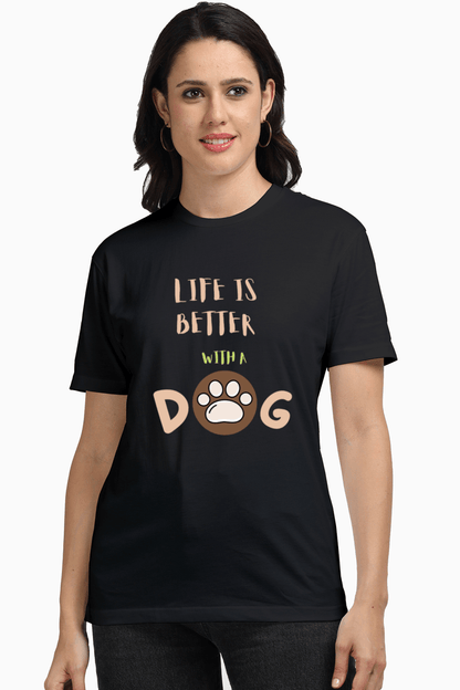 Unisex Supima T-Shirt – Life is Better with a Dog