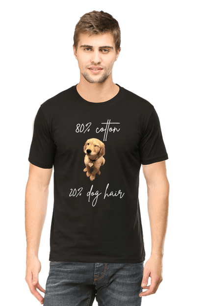 Plain Round Neck T-Shirt – Dog Hair Quote