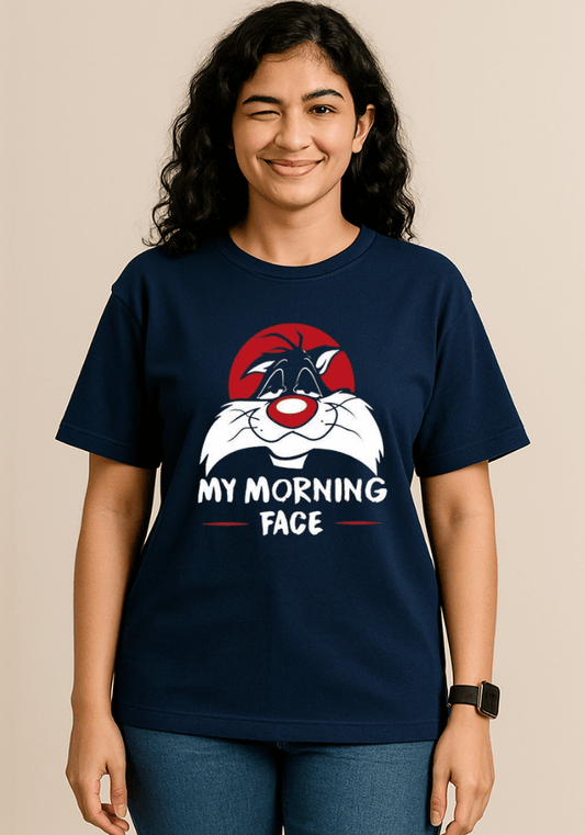 My Morning Face - Oversized drop Shoulder Tshirt