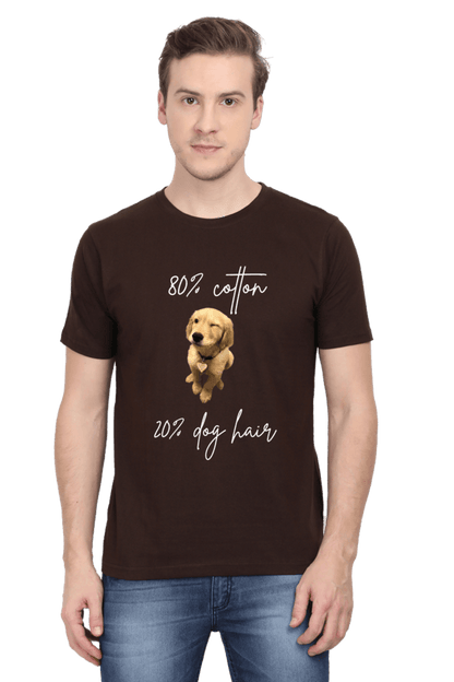 Plain Round Neck T-Shirt – Dog Hair Quote