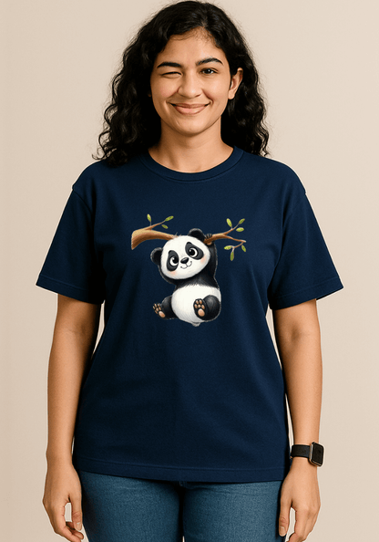 Playful Panda Oversized Drop Shoulder t-shirt for men and women