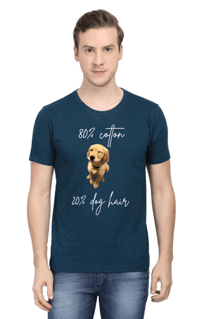 Plain Round Neck T-Shirt – Dog Hair Quote