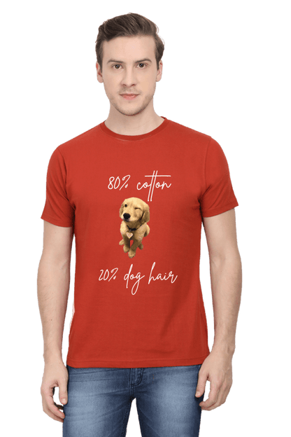 Plain Round Neck T-Shirt – Dog Hair Quote