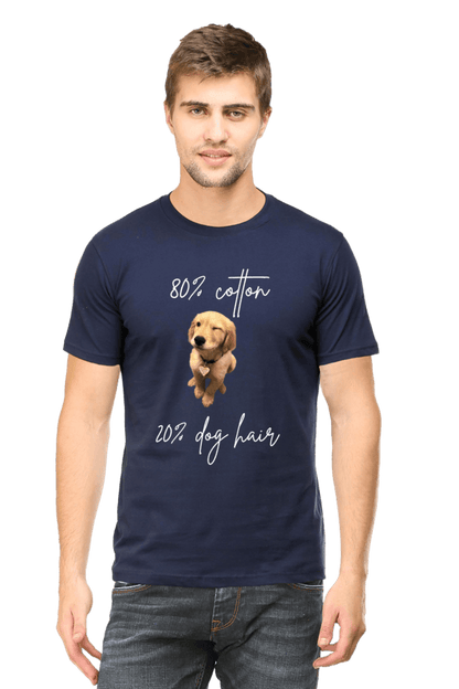 Plain Round Neck T-Shirt – Dog Hair Quote