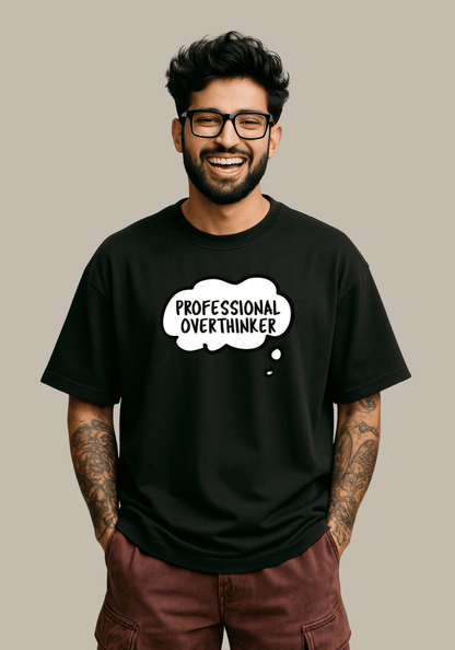 Professional Overthinker Oversized Drop Shoulder T-Shirt