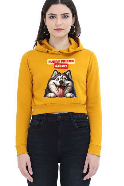 Furry Friend Crop Hoodie – For Dog Lovers