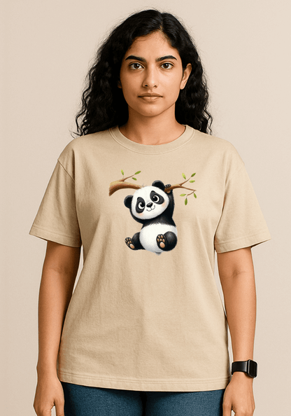 Playful Panda Oversized Drop Shoulder t-shirt for men and women
