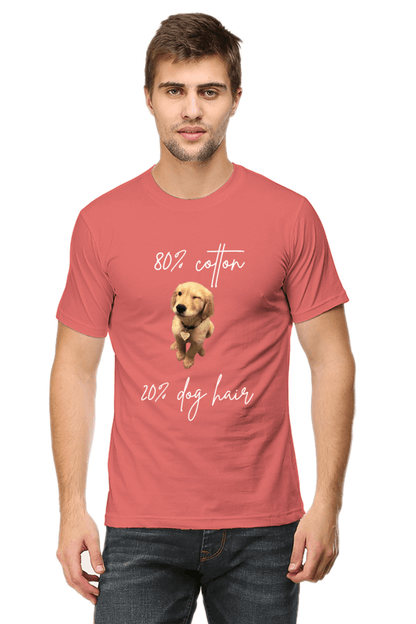 Plain Round Neck T-Shirt – Dog Hair Quote
